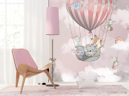 Фотошпалери Повітряна куля з животними для дівчинки - 4