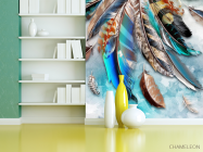 Фотошпалери Кольорові пір'я - 3