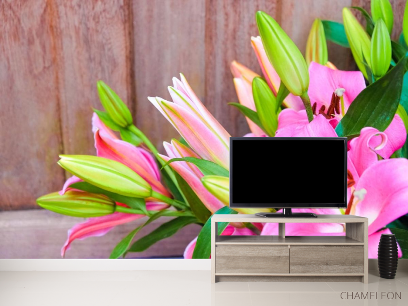 Фотообои розовые лилии - 2