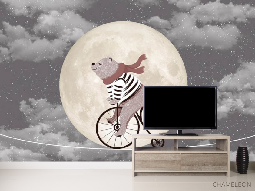 Фотообои Мишка на велосипеде - 2