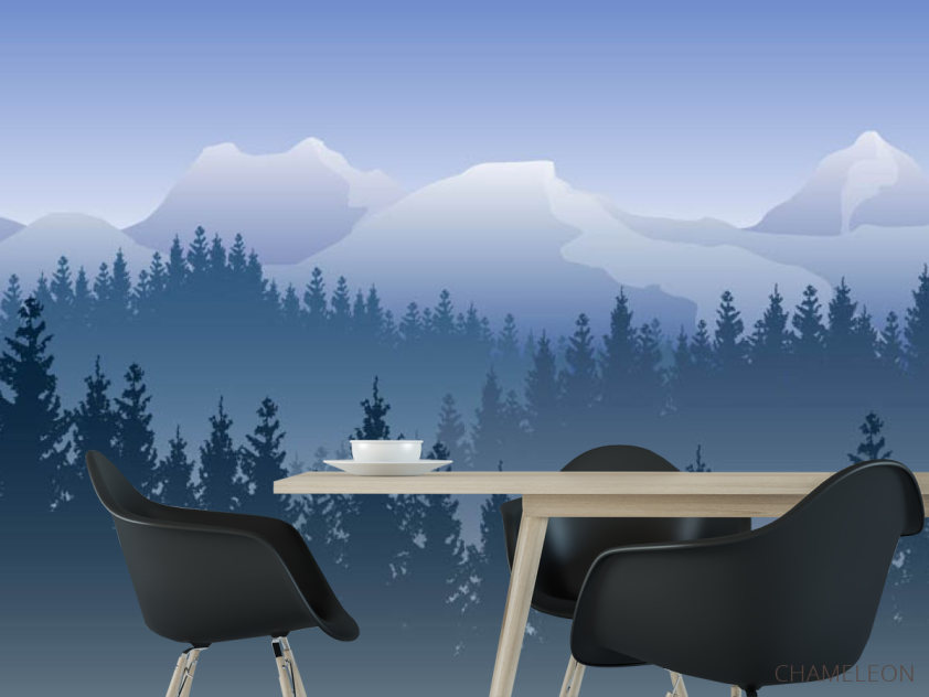 Фотошпалери ліс в тумані - 1