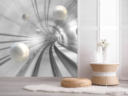 Фотошпалери 3Д тунель з кулями - 2