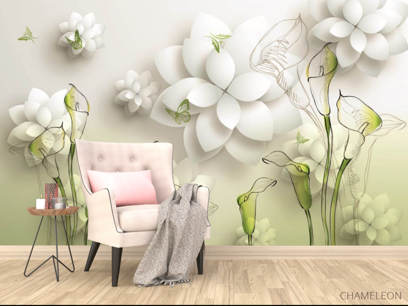 Фотообои 3д цветы каллы - 4