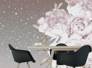 Фотошпалери Квіти на бежевому тлі - 1