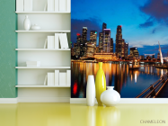 Фотошпалери Вода, відображення, будинки - 3