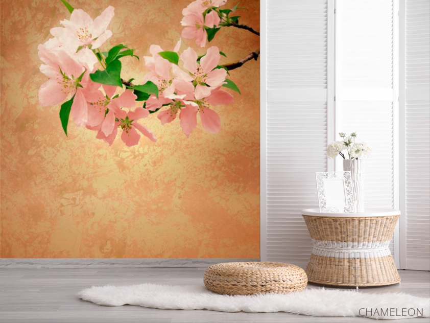 Фотообои Маленькие кремовые цветы - 2