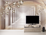 Фотообои 3д тонель с камнями - 2