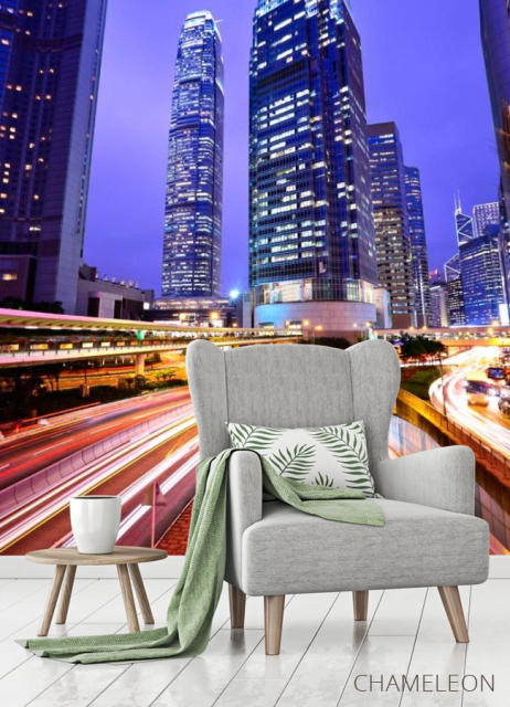 Фотообои Ночь, яркие дороги - 3