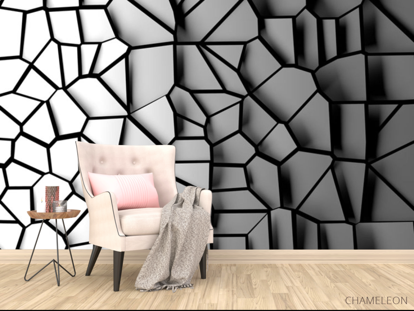 Фотообои Серая 3д стена - 4