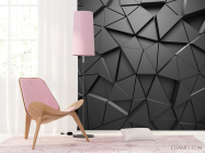 Фотообои Черная 3д стена - 4