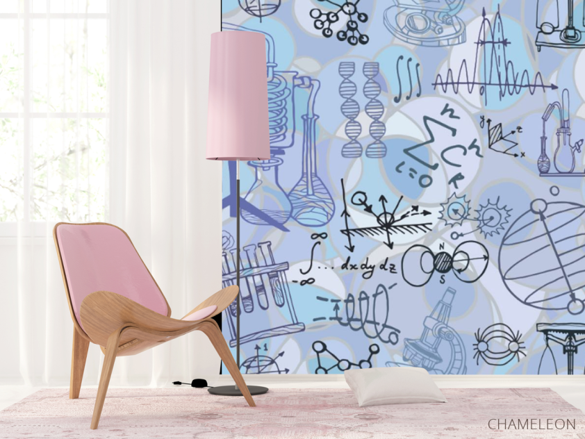 Фотошпалери Патерн для кабінету фізики - 4