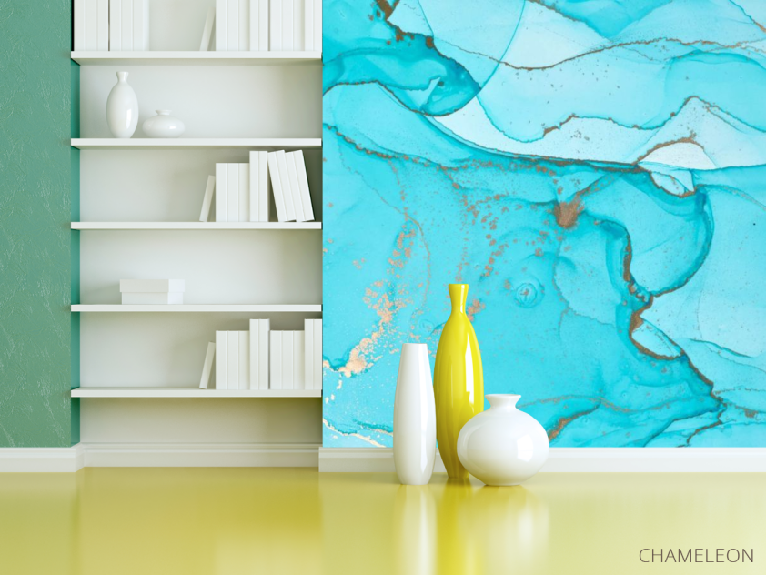 Фотошпалери яскравий Fluid art - 3