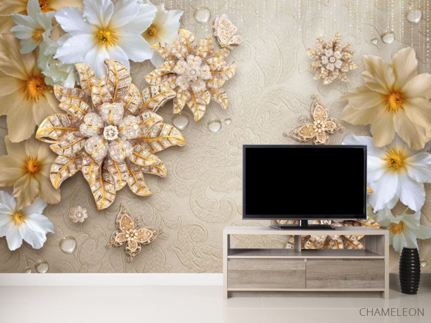 Фотообои 3D цветы - 2