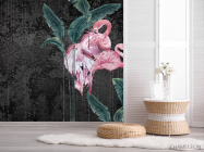 Фотошпалери фламінго - 2