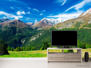 Фотообои Горы, ёли, небо - 2