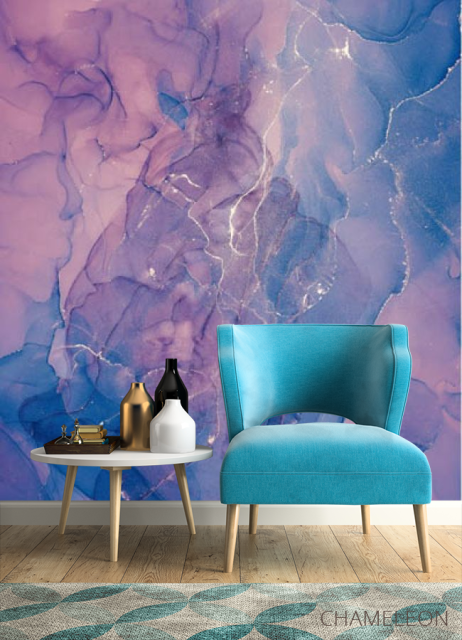 Фотообои Сине-фиолетовый флюид - 4
