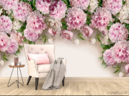 Фотообои Розовые пионы - 4