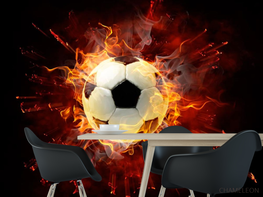 Фотошпалери М'яч у вогні - 1