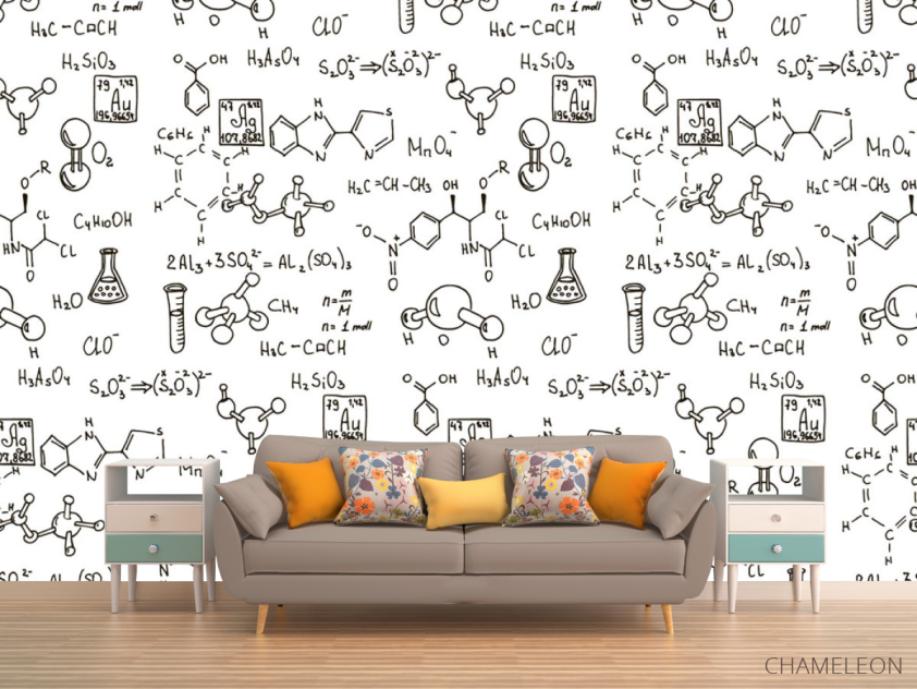 Фотообои Паттерн для кабинета химии - 1