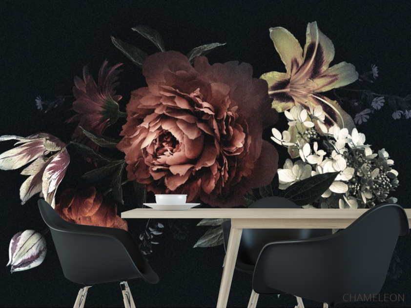 Фотошпалери Вінтажний темний букет - 1