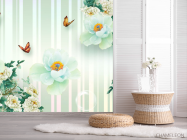 Фотошпалери Салатові квіти 3д - 2