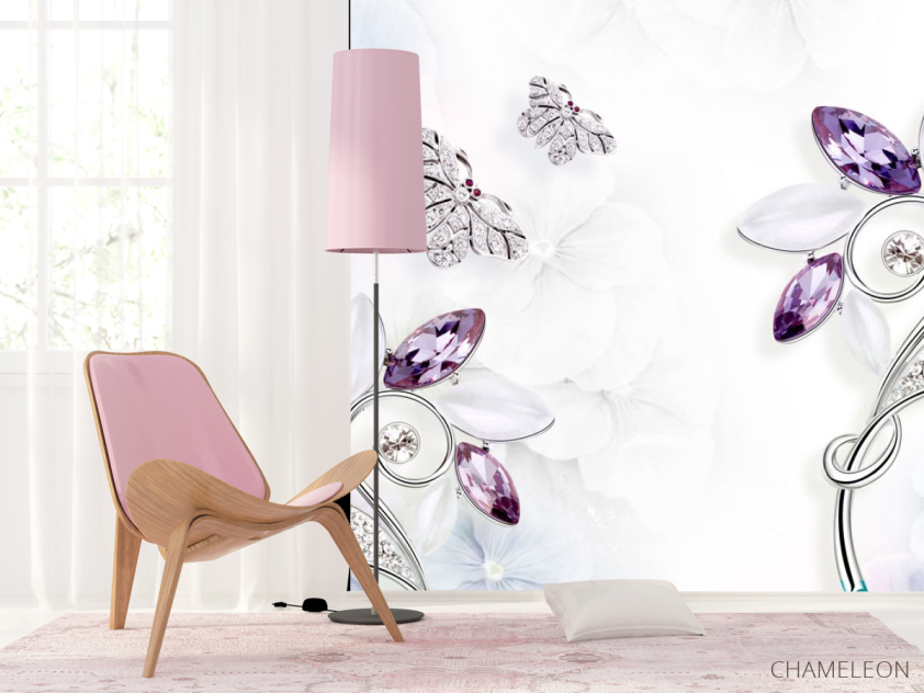 Фотошпалери Квіти з брошок - 4