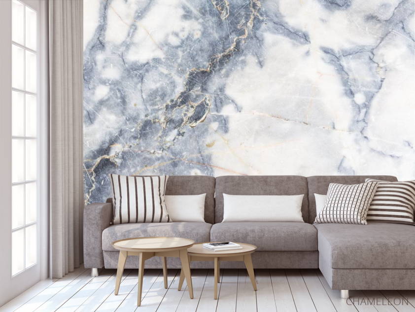 Фотообои Мрамор в голубом оттенке - 3