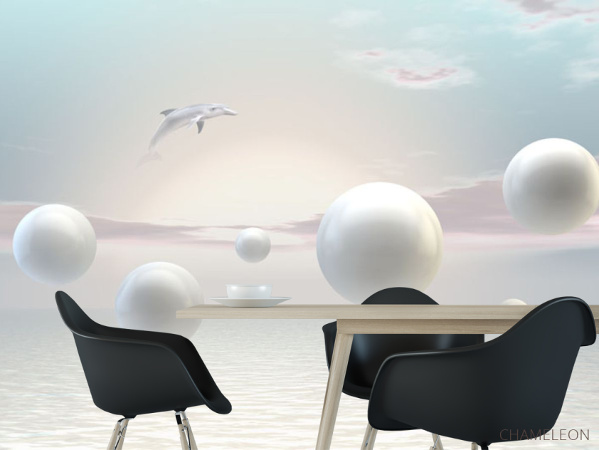 Фотошпалери Кулі з дельфінами - 1