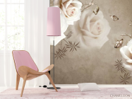 Фотошпалери троянди на коричневому тлі - 4