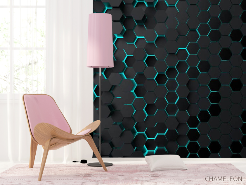 Фотошпалери шестикутники 3д - 4