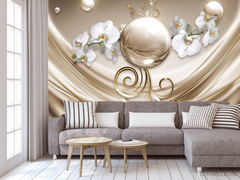 Фотообои Орхидеи и шар - 3