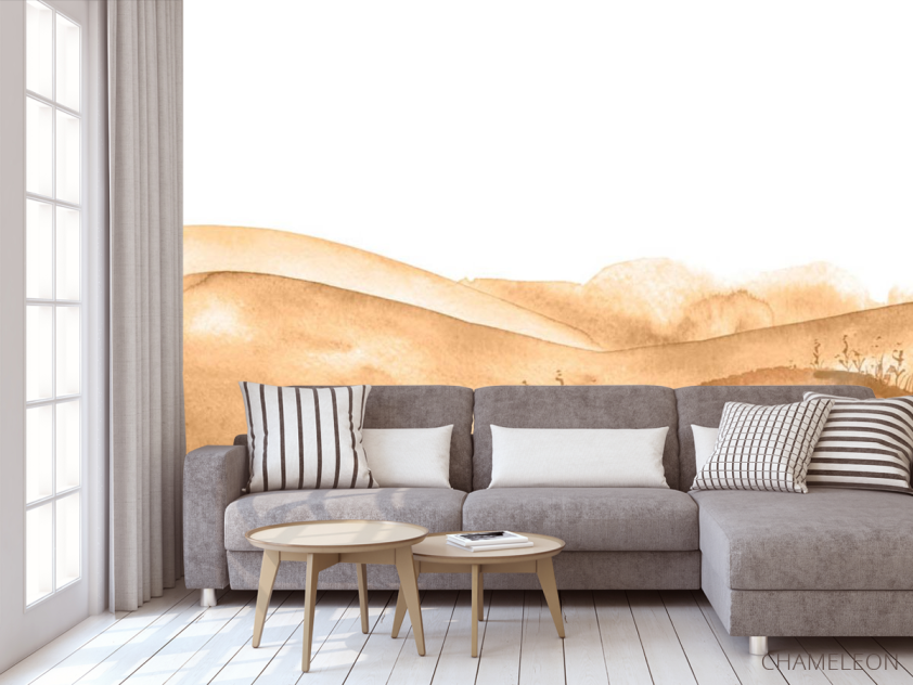 Фотообои Оранжевые разводы - 3