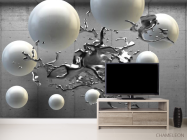Фотообои 3д шары серые - 2