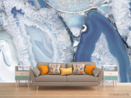 Фотообои Синий мрамор Fluid art - 1