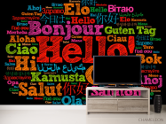 Фотообои Приветсвие на разных языках - 2