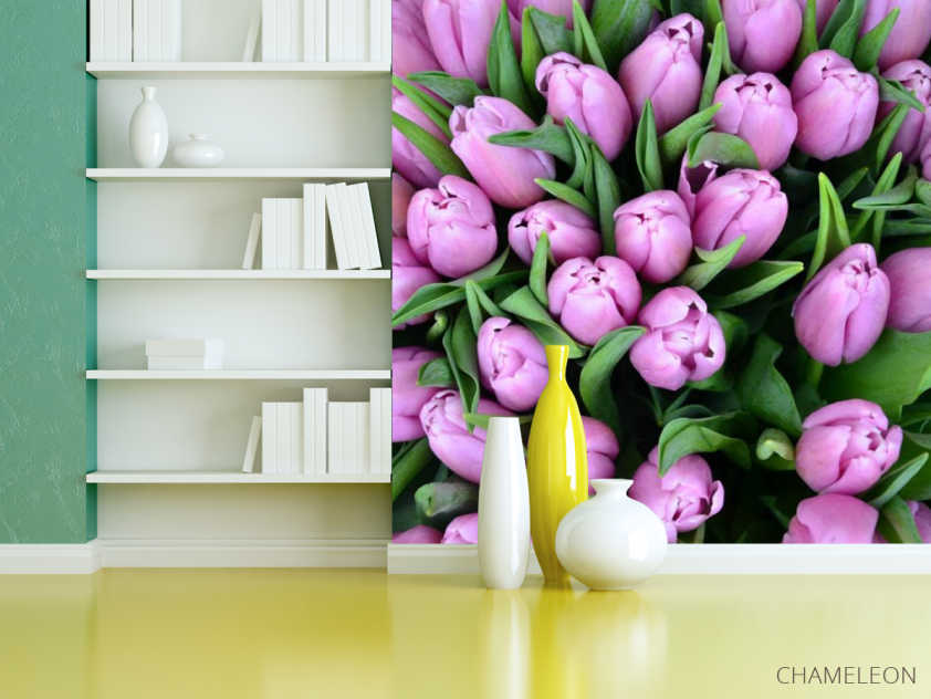 Фотошпалери Букет фіолетових тюльпанів - 3