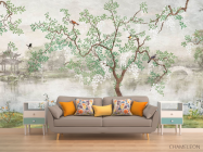 Фотообои Дерево с птицами - 1