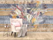 Фотообои Крокус на геометрическом фоне - 4