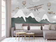 Фотообои детские горы и самолеты - 3