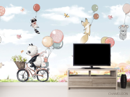 Фотообои Звери и воздушные шарики - 2