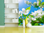 Фотошпалери Квіти білі маленькі - 3