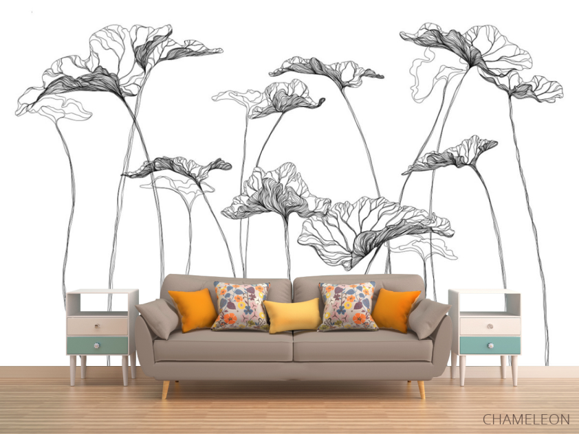 Фотообои цветы линии - 1