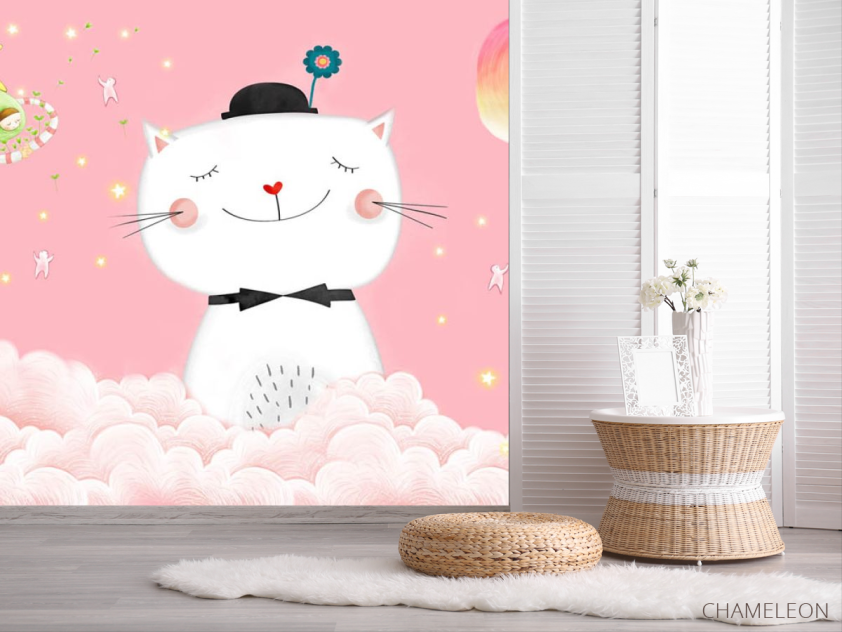 Фотошпалери Рожевий котик - 2