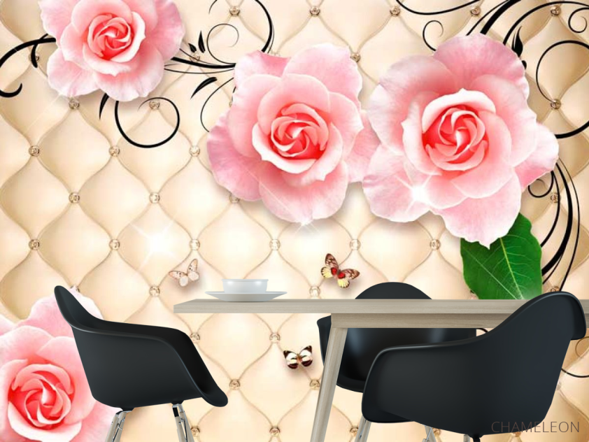 Фотошпалери 3D бутони троянд - 1