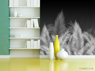 Фотошпалери листя в сірих відтінках - 3