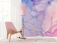 Фотошпалери рожево-фіолетовий Fluid art - 4