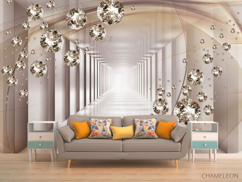 Фотообои 3д тонель с камнями - 1