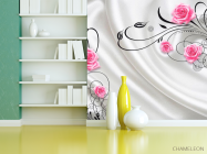 Фотошпалери Троянди на атласі 3d - 3