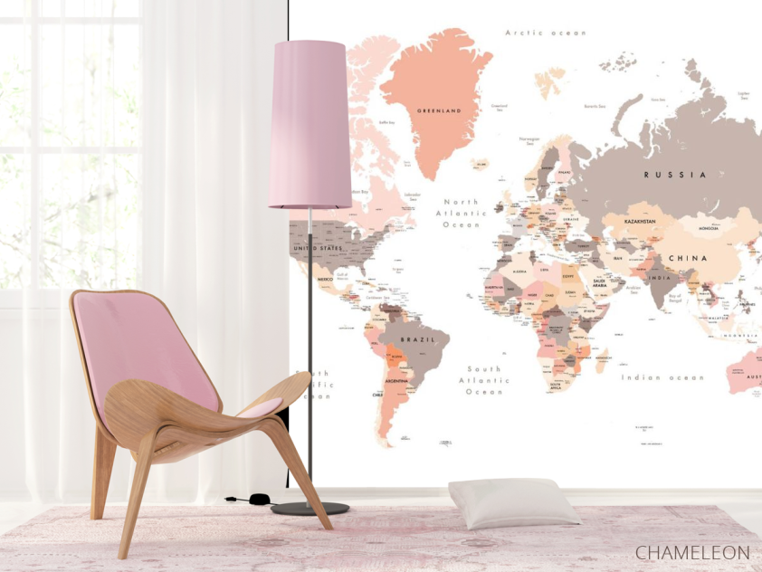 Фотошпалери Карта на білому тлі - 4