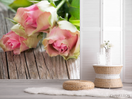 Фотошпалери троянди на дерев'яному столі - 2
